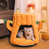 Cat Litter Cat Sleeping Bag Small Dog Autumn And Winter Warm Semi-enclosed Tree Stump Cat House - Minihomy