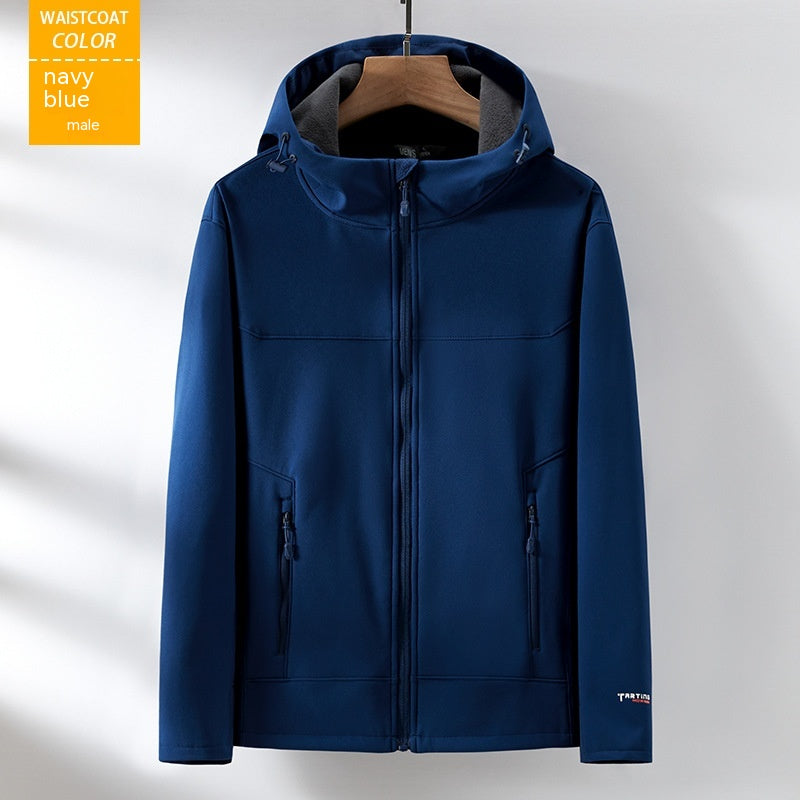 Soft Shell Fleece-lined Single-layer Coat