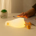 Lie Flat Duck Silicone Night Light - LED Children's Bedside Table Lamp with Pat Dimming and Rechargeable Battery - Minihomy