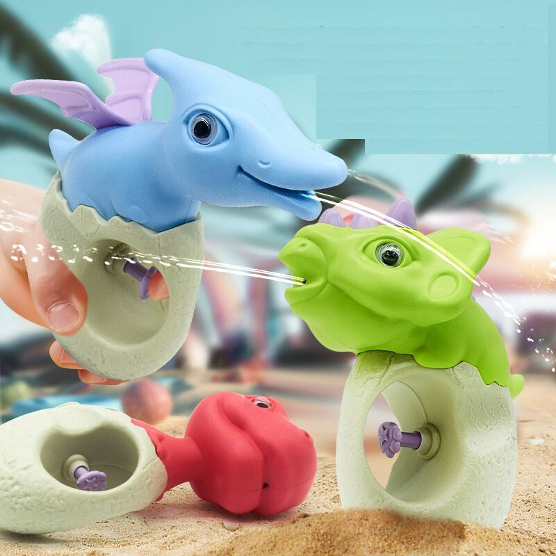 Summer Beach Water Guns - Dinosaur Squirt Toys for Kids, Bath & Shower Fun