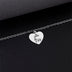 Peach Heart Pendant Anklet Silver Stainless Steel - Minihomy