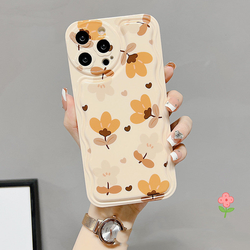 Autumn Leaves And Flowers With Bow Silk Scarf Phone Cases - Minihomy