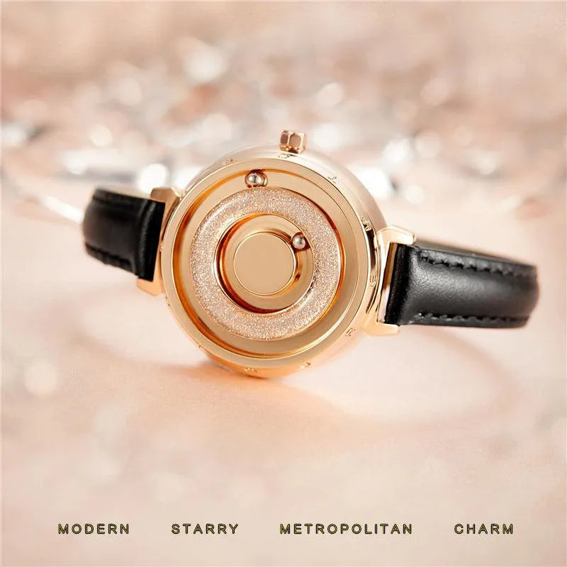 Magnetic gold clock luxury women's watch quartz women's watch - Minihomy