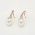 Bride Rhinestone Pearl Earrings Necklace Set - Banquet Dress Jewelry - Minihomy