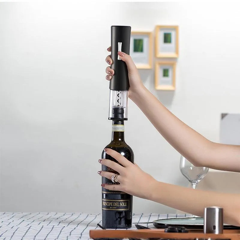 Electric Wine Opener Corkscrew Foil Cutter Set Automatic High-end Bottle Opener Kitchen Gadgets - Minihomy