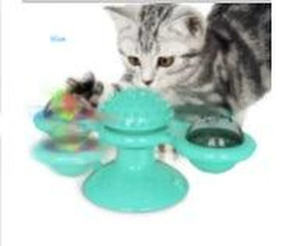 Cat Rotating Windmill Toy - Scratching, Teeth Cleaning, & Fun! - Minihomy