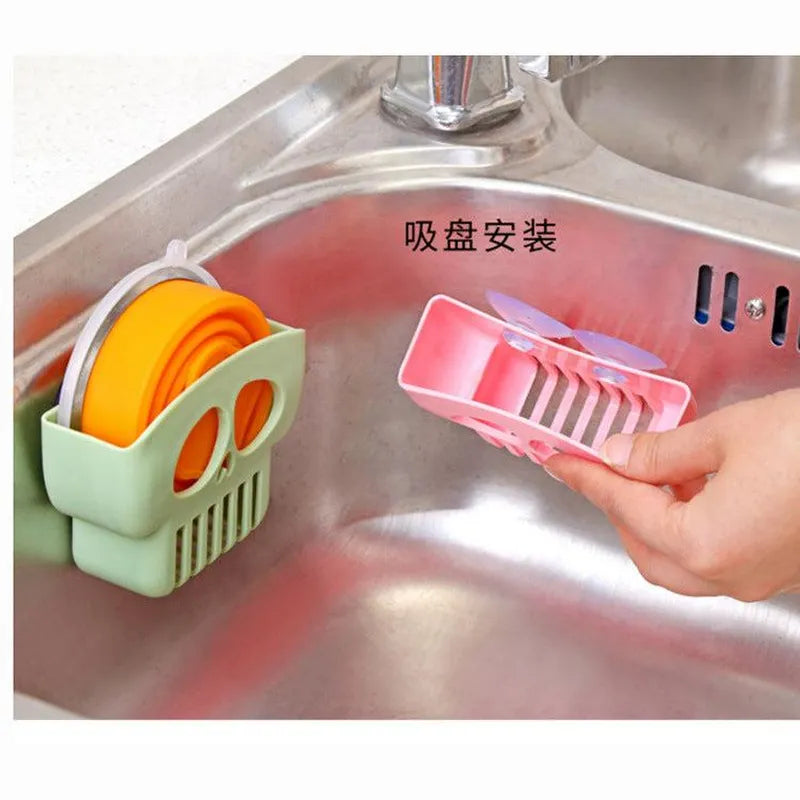 Halloween Multi-function Dish Cloth Storage Drain Rack Free Punch Sponge Soap Rack Kitchen Gadgets - Minihomy