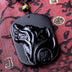 Obsidian Carving Wolf Head Amulet Pendant Necklace - Minihomy