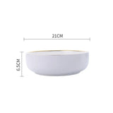 Big Soup Bowl Rice Bowl About Household Ceramic Plate - Minihomy