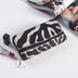 Long Zipper Women Wallets Bright Leather Black and White Wallet - Minihomy