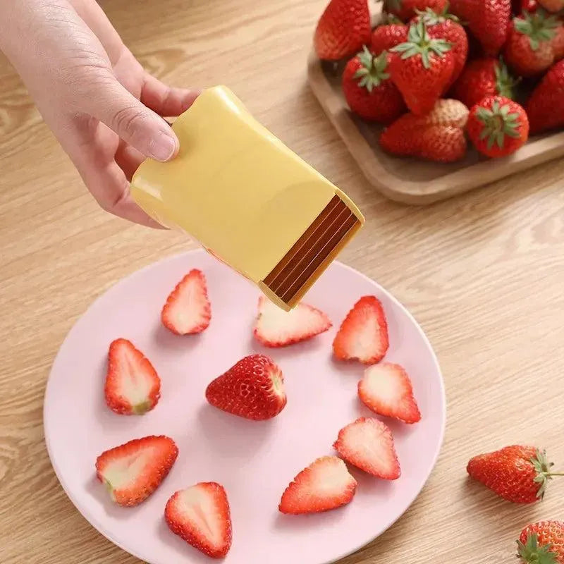 Cup Slicers Fruit Slicers Egg Slicers Stainless Steel Strawberry Slicers Banana Cutter Fruit And Vegetables Cutter Kitchen Gadget - Minihomy