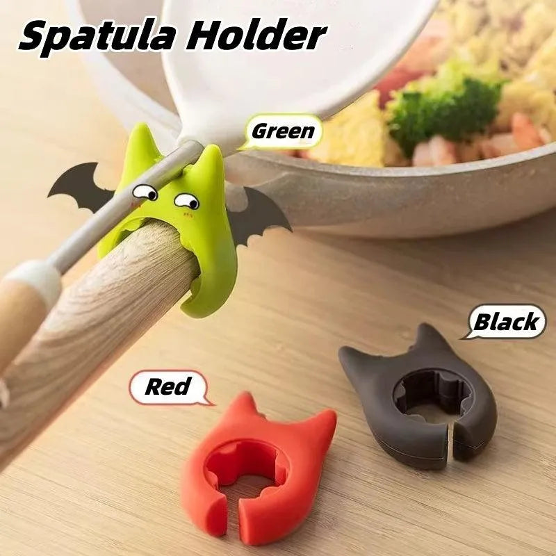 Multifunctional Spatula Holder Silicone Anti-overflow Spoon Holder Cooking Pot Anti-scalding Clip Kitchen Gadgets - Minihomy