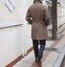 Mid-length Vintage Wool Coat With Shoulder Insert - Minihomy