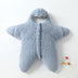 Newborn Baby Starfish Sleeping Bag - Lamb Velvet, Thick Cotton, Perfect for Winter Outings - Male and Female Babies - Minihomy