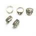 Vintage Hollow Carving Patterns Inlaid With Gemstones 5-Piece Combination Joint Ring - Minihomy