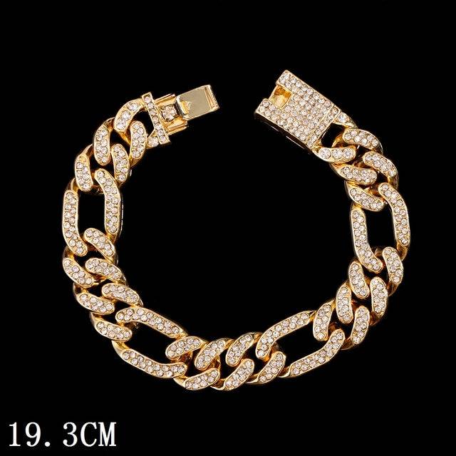 12mm Iced Out Cuban Link Chain Bracelet - Minihomy