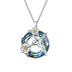 Hummingbird Necklace with Blue Crystal Gifts for Women Sterling Silver - Minihomy