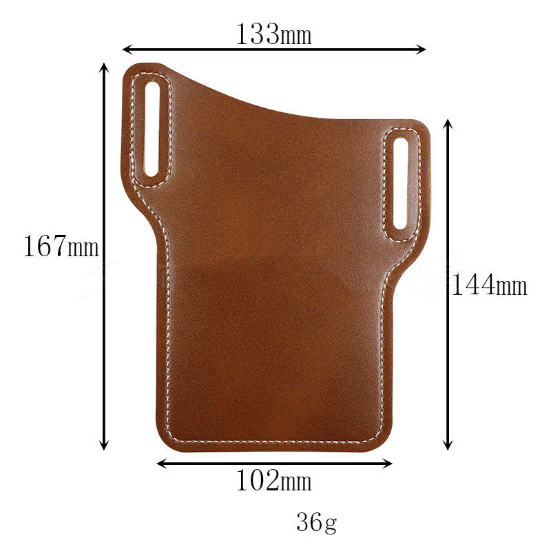 Cellphone Loop Holster Case Belt Waist Bag Props PU Leather Purse Phone Wallet - Minihomy