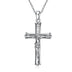 Jesus Cross Necklace Cross Pendant Sterling Silver Gift for Mother Girls Women Man - Minihomy