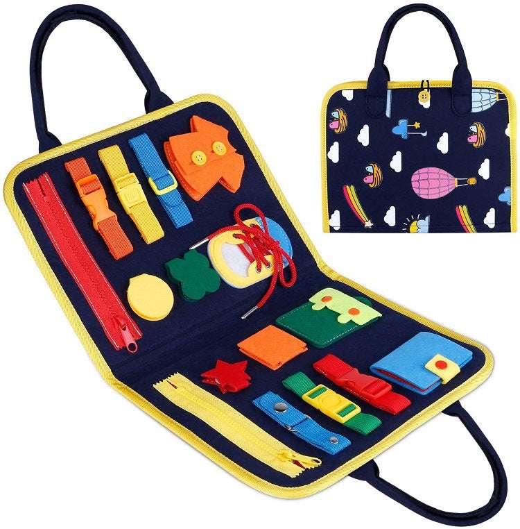 Children's Busy Board Dressing And Buttoning Learning Baby Early Education Learning Toy - Minihomy