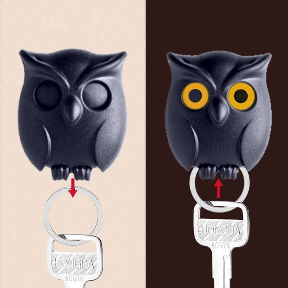 Night Owl Magnetic Wall Key Holder Wall Magnets Keep Keychains Hooks - Minihomy