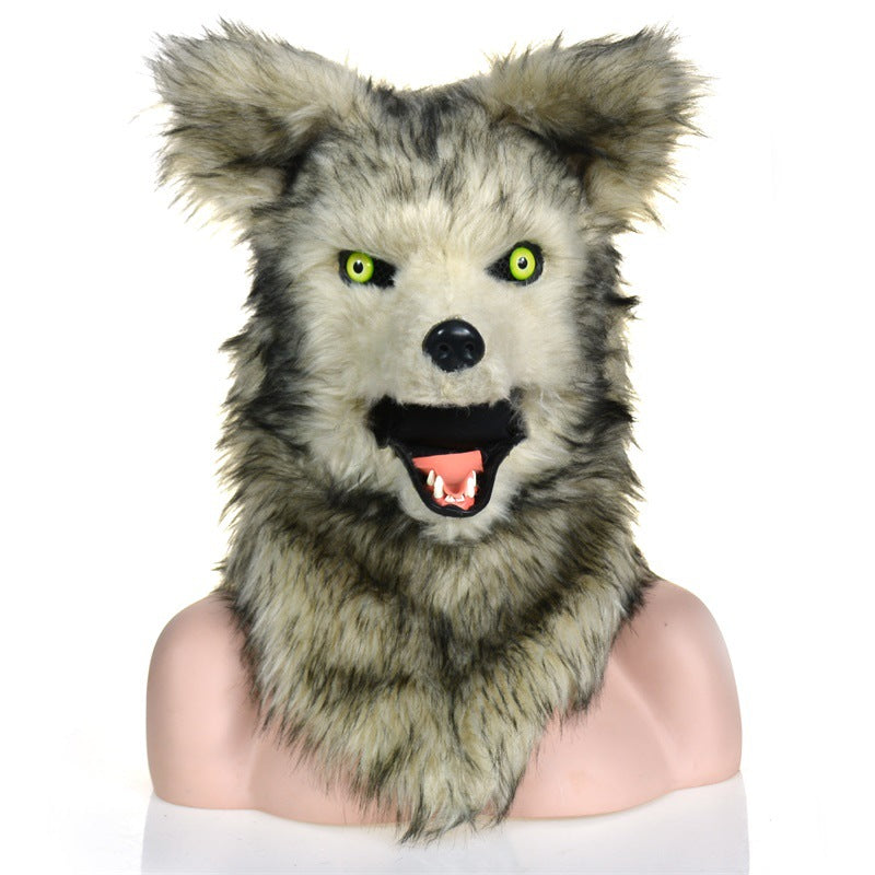 Stuffed Animal Gray Wolf Headgear Halloween Props