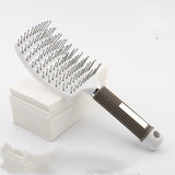 Large Curved Comb Hairbrush Boar Bristles Massage Comb Curly Hair Multifunctional Hair Brush - Minihomy