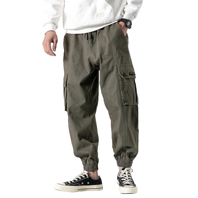 Cargo Pants Men's Velvet Trendy Straight Casual Trousers - Minihomy