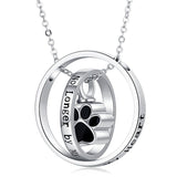 925 Sterling Silver Cremation for Ashes Paw Urn Necklace for Cat Dog Ashes Memorial Keepsake - Minihomy