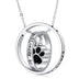 925 Sterling Silver Cremation for Ashes Paw Urn Necklace for Cat Dog Ashes Memorial Keepsake - Minihomy