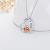 Halloween Jewelry Pumpkin Necklace 925 Sterling Silver Cat Heart Necklace for Girls Women Birthday Christmas Halloween Jewelry Gifts - Minihomy