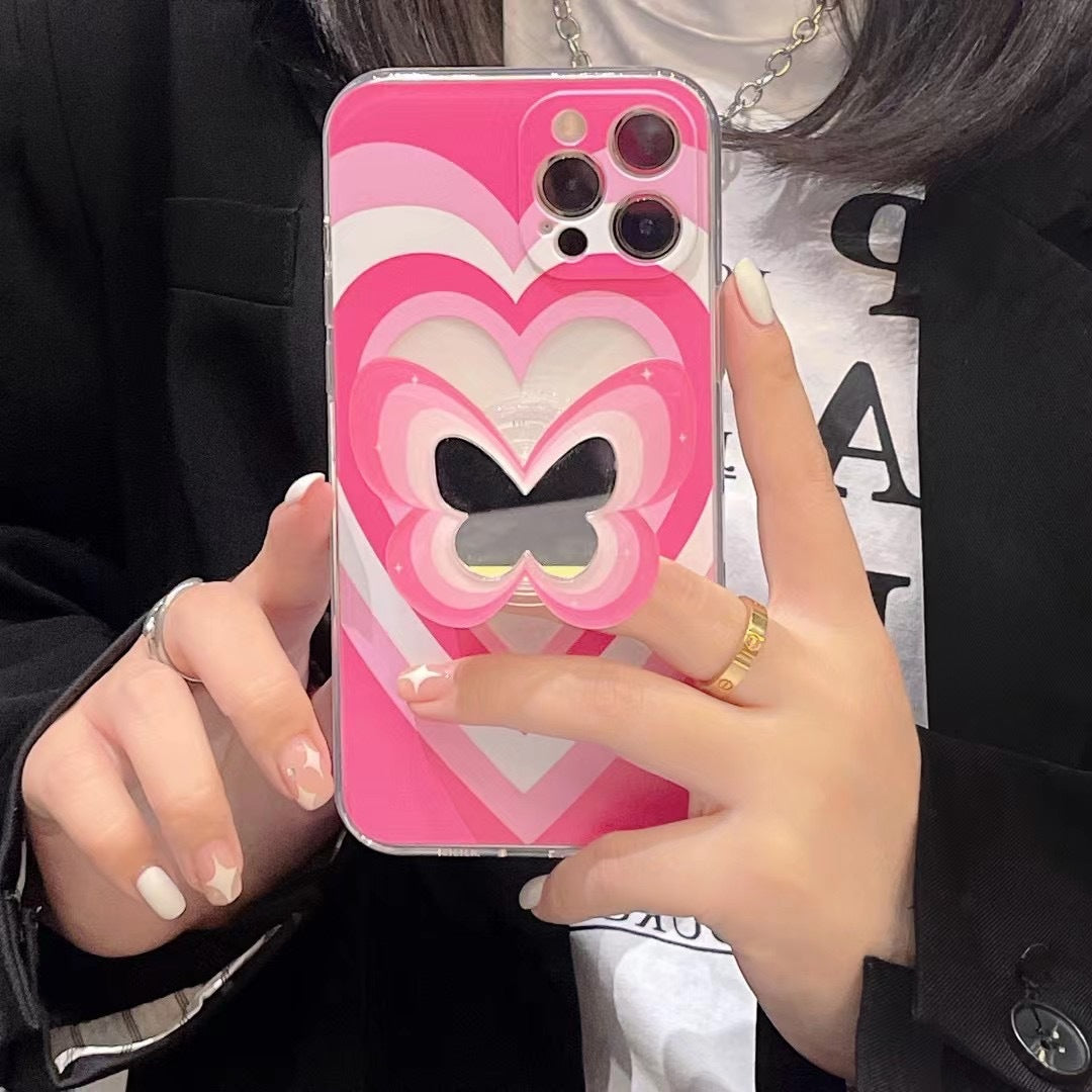 Color Butterfly Stand Silicone Phone Case - Minihomy