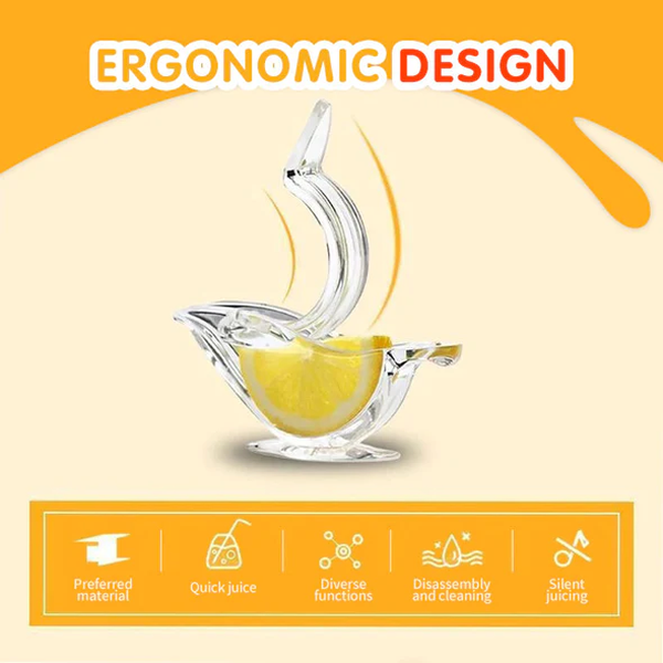 Manual Lemon Juicer Transparent Acrylic Elegance Bird Shape Lemon Slice Squeezer Kitchen Tools Gadgets - Minihomy