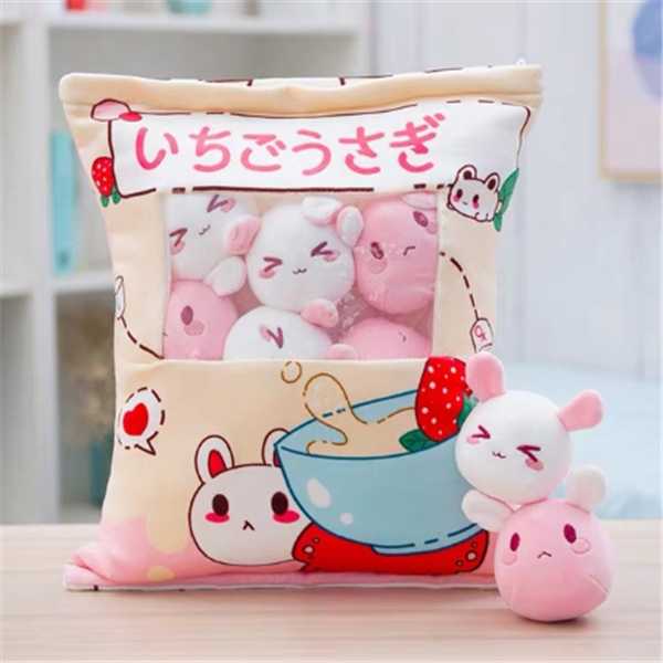 A Large Bag Of Snacks And Pillow Plush Toys - Minihomy