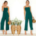 High Waist Wide Leg Jumpsuits Solid Color Elegant Temperament Daily Spring Cloth for Women - Minihomy