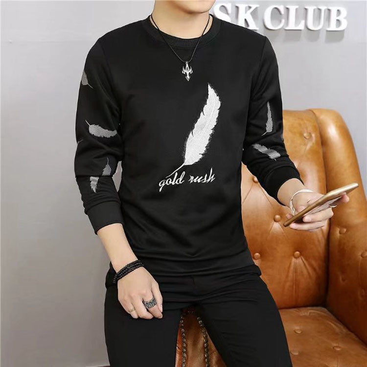 Feather sweater youth casual loose long sleeves - Minihomy