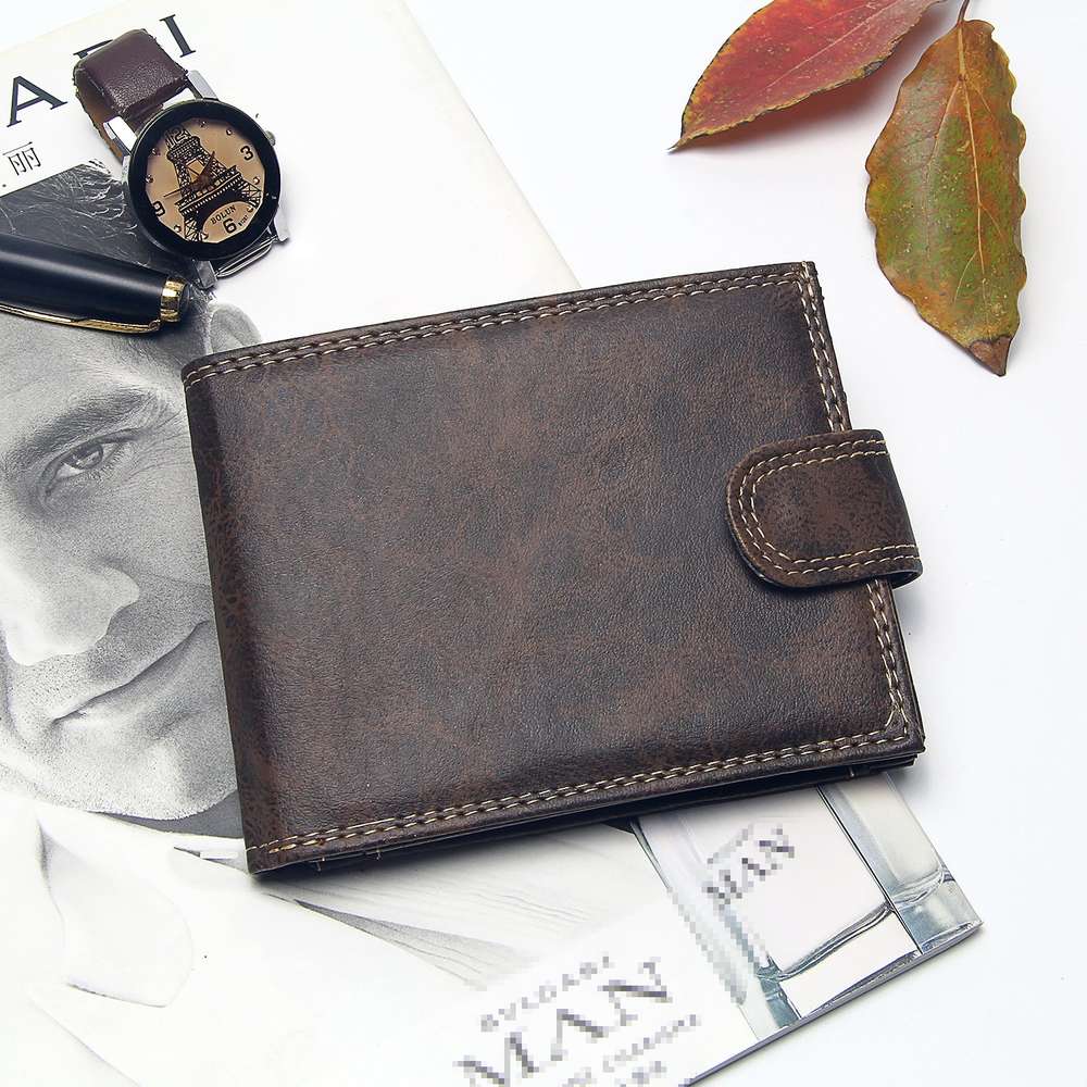 Leather PU Bifold Short Wallets - Minihomy