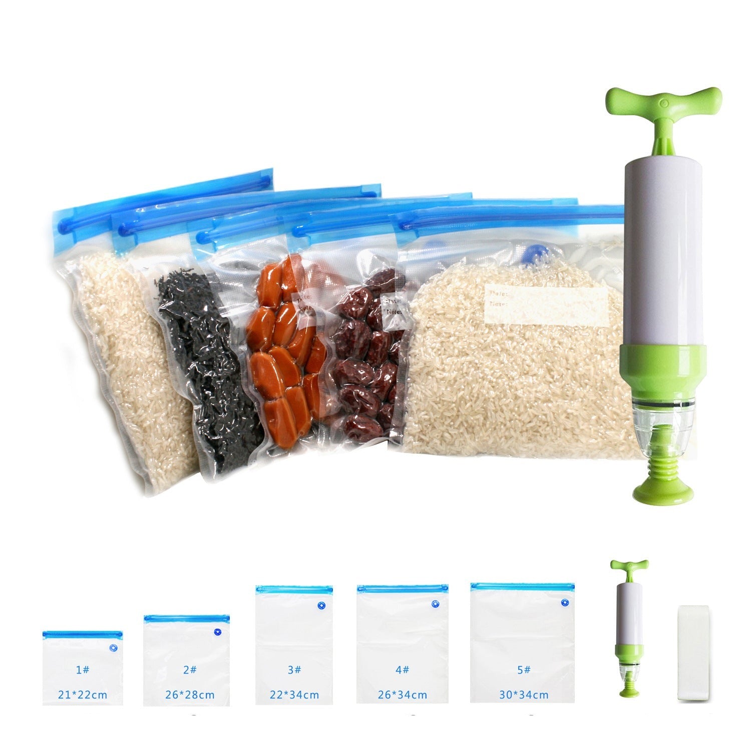 Food Grade Air Valve Vacuum Compression Fresh-keeping Bag - Minihomy