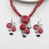 Paint Wax Line Geometric Short Necklace Earring Set - Minihomy