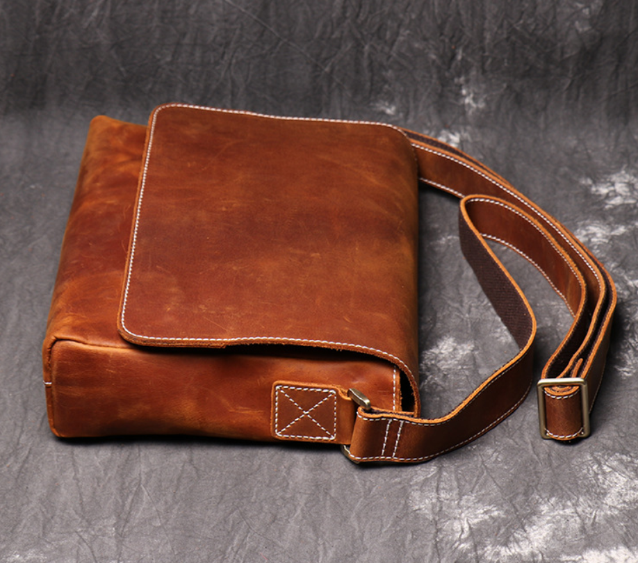 Handmade Vintage Men's Shoulder Bag - Minihomy