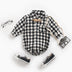 Infant Clothing Autumn and Winter Plaid Baby Boy Romper - Minihomy