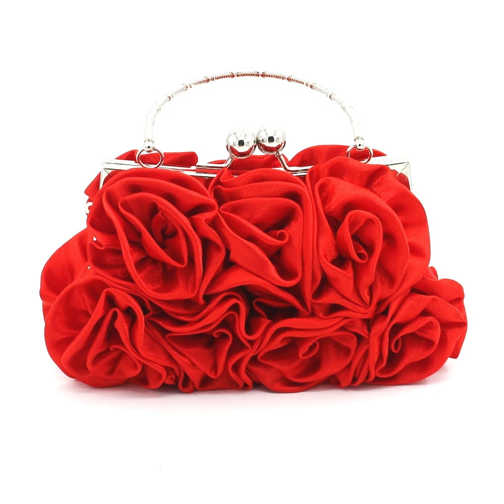 Handbag Women's Tote Bag Rose Flower Pattern Clutch Bags for Women - Minihomy