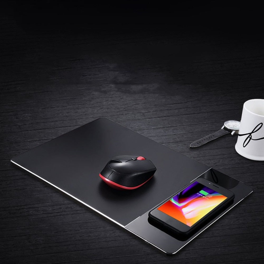 Wireless charger mouse pad all aluminum alloy