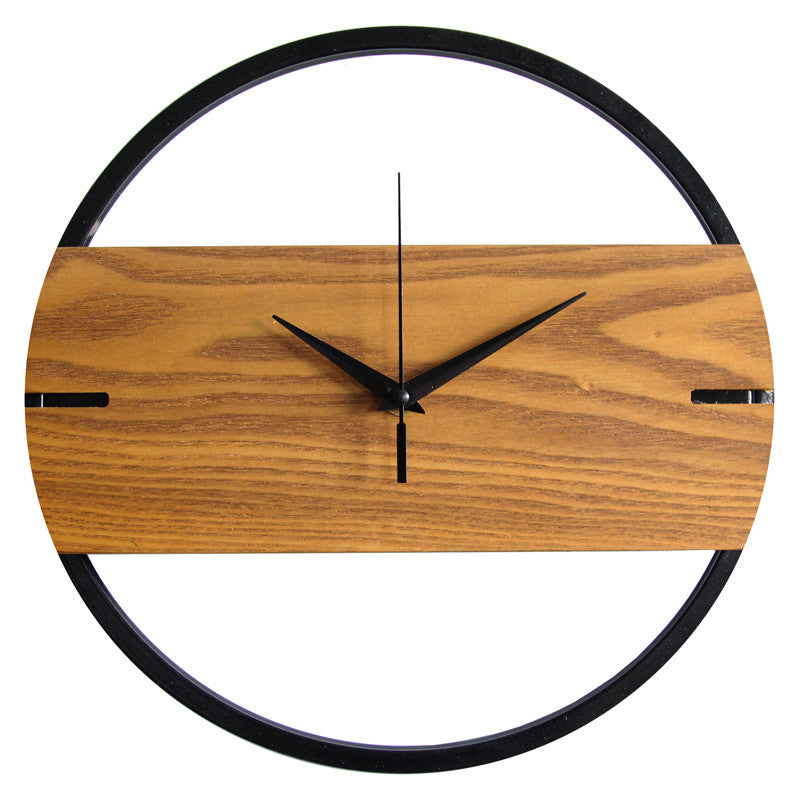 Nordic Style Fashionable Simple Silent Wood Wall Clocks for Home Decor - Minihomy