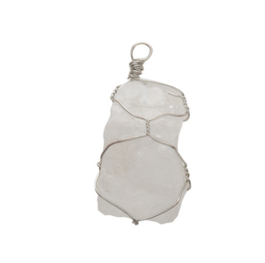 Natural stone pendant irregular crystal rough necklace - Minihomy