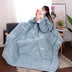 Multifunction Lazy Quilt with Sleeves Winter Warm Thickened Washed Quilt Blanket - Minihomy