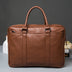 Men's leather portable briefcase file package - Minihomy