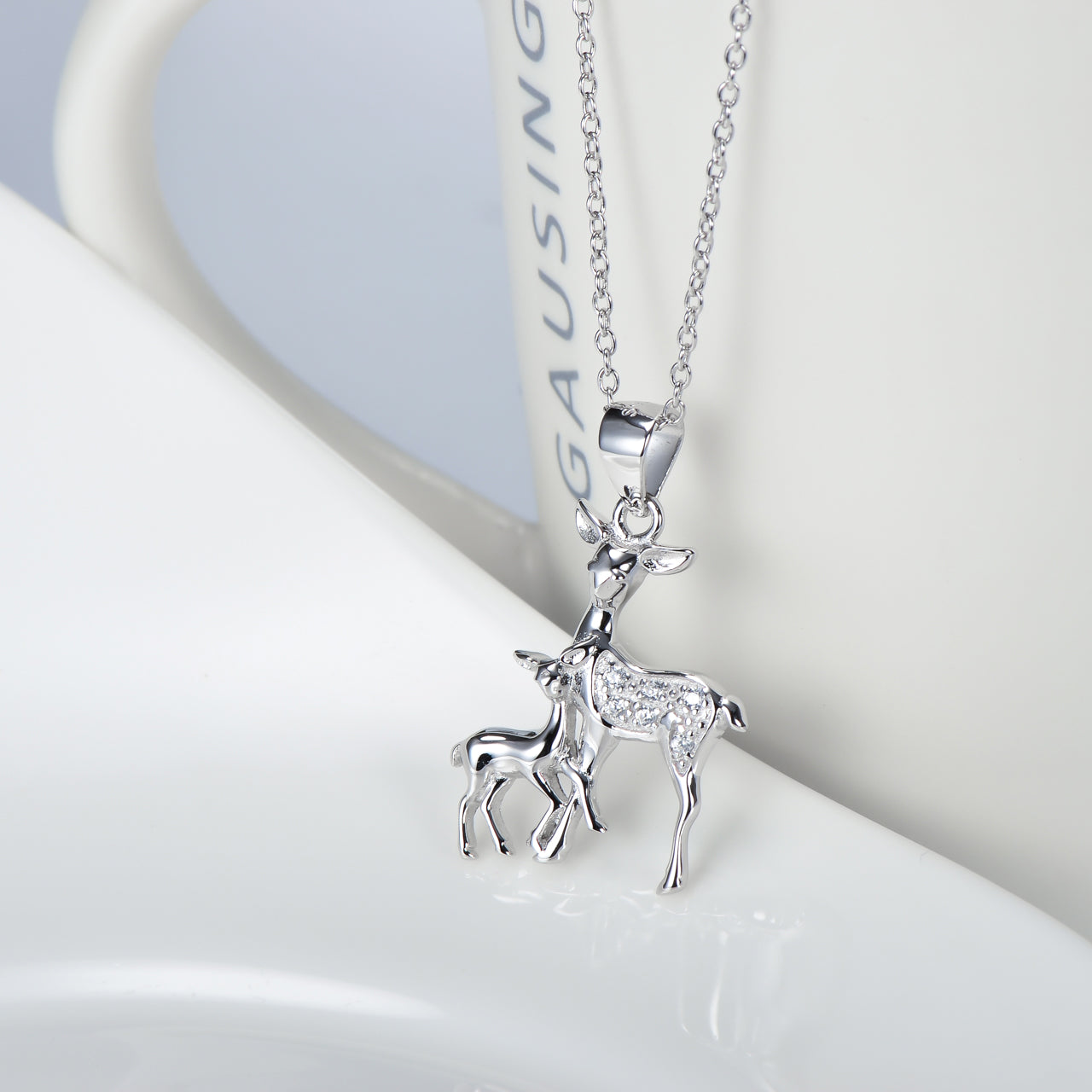 Fawn Pendant 925 Silver Necklace - Minihomy