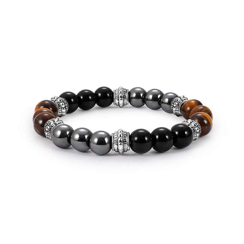 Black frosted stone tiger eye bracelet - Minihomy