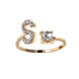 Adjustable 26 Initial Letter Ring Fashion Jewelry For Women - Minihomy